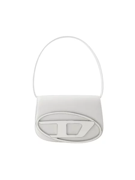 Torebka skórzana Diesel skórzana biała