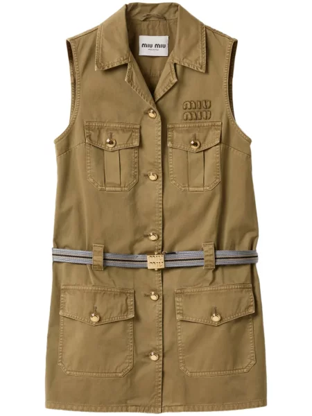 Rochie mini Miu Miu de costum verde