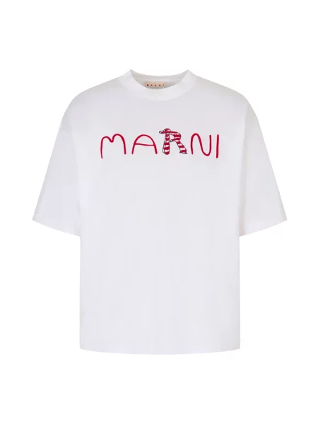 Koszulka Marni z logo biała