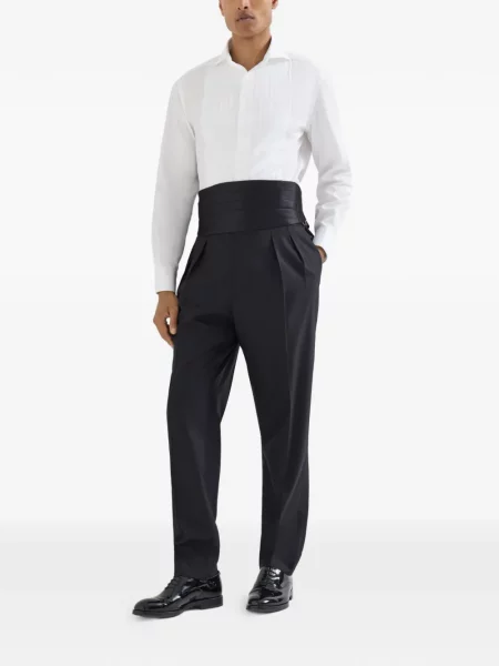 Ușor costum Brunello Cucinelli de lână negru