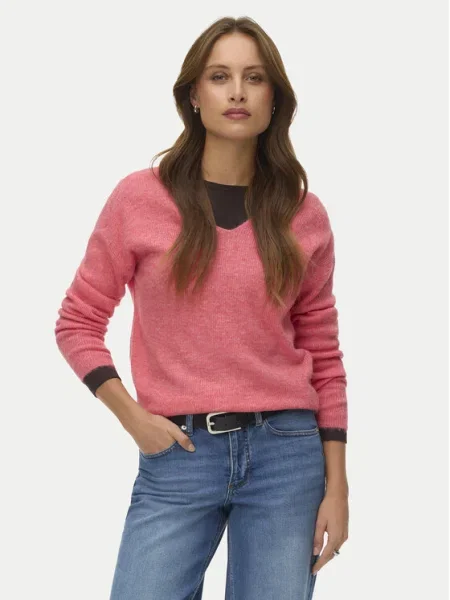 Vero Moda Pulover Crewlefile Coral