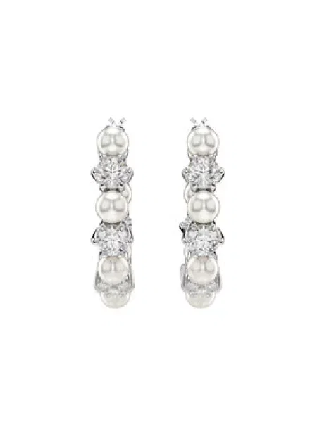 Swarovski Náušnice Matrix / průhledná stříbrná