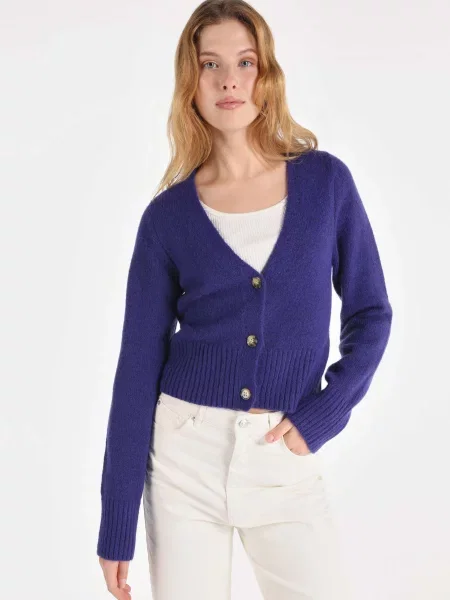 Кофти та светри Colin’s комбінований верх фіолетовий