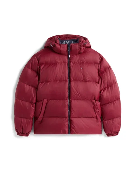 Tommy Jeans Geacă din puf Essential Vișiniu roșu