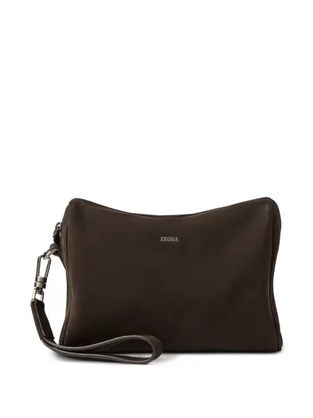 Geantă Zegna cu autograf maro