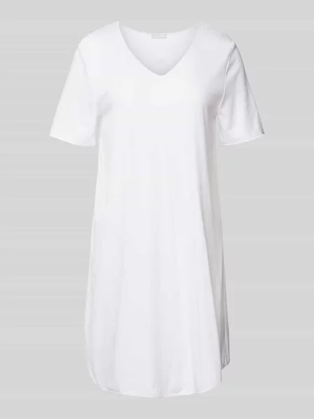 Koszula nocna z dekoltem w serek Hanro biała