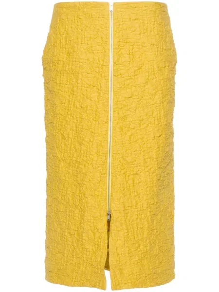 Fustă midi Jil Sander până la genunchi verde