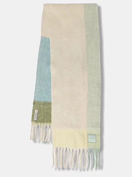 Šal z dodatkom volne Calvin Klein zelena