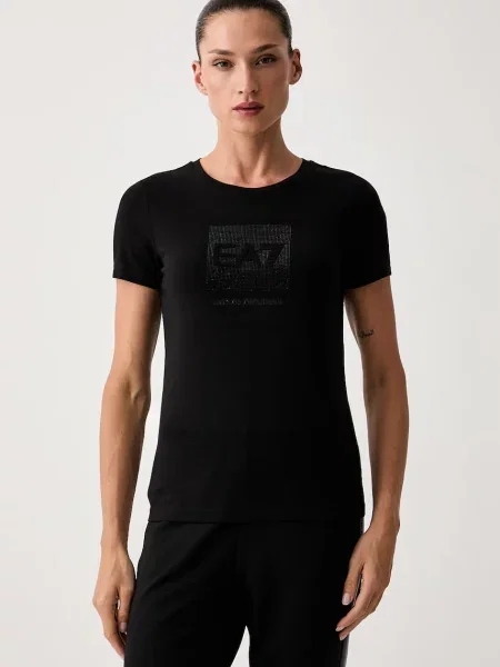 Emporio Armani tricou pentru femei din cu negru