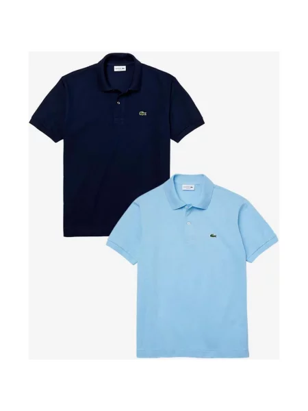 Polo Lacoste Classic Fit krótki rękaw granatowy 2 sztuki XS niebieska