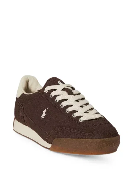Δερμάτινα τρέξιμο sneakers Polo Ralph Lauren με φιόγκο κόκκινο