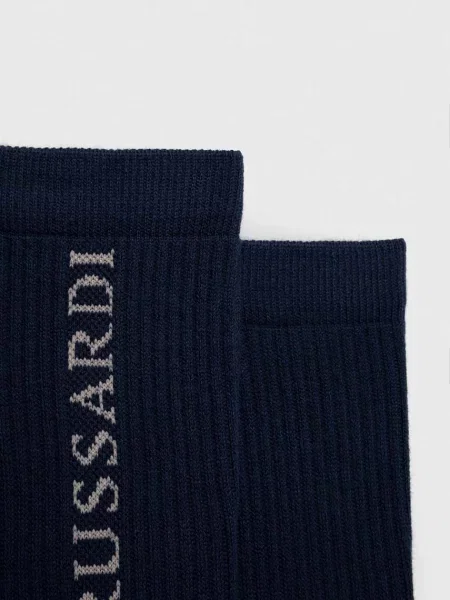 Nogavice Trussardi mornarsko modra