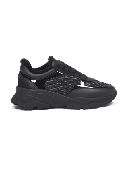 Sneakersy Baldinini skórzane ażurowe czarne