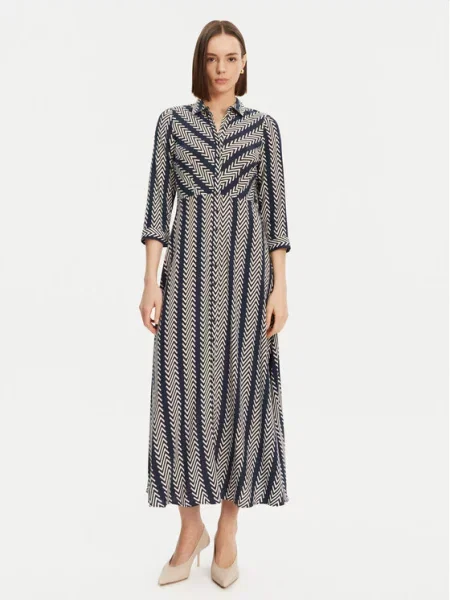 YAS Sukienka koszulowa Savanna Granatowy