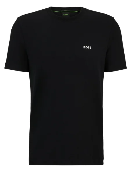 BOSS Tricou negru alb