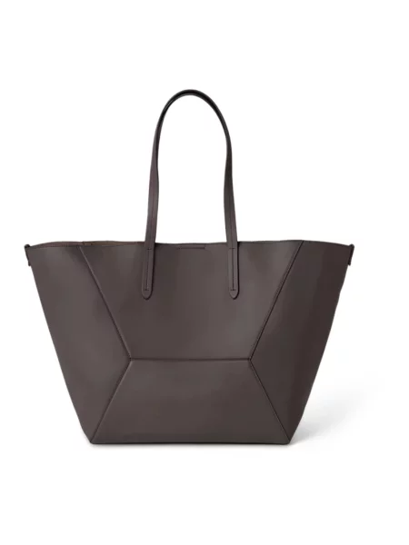 Shopperka Brunello Cucinelli skórzana brązowa