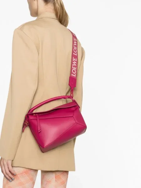 Geantă shopper Loewe din piele roz