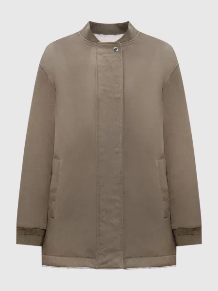 Двостороння куртка з овчиною Yves Salomon Army хакі