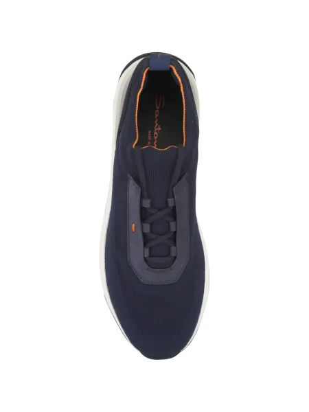 Маратонки Santoni с връзки с дантела синьо