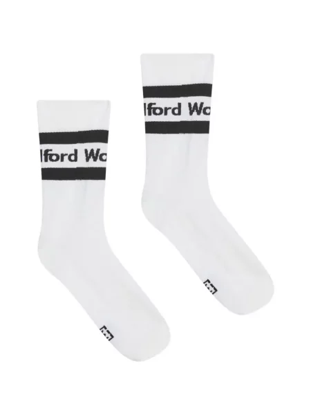 Șosete Wolford tricotate cu autograf alb