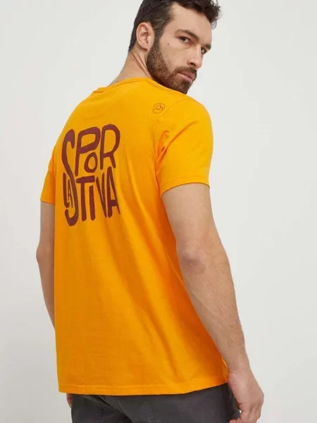 Kratka majica LA Sportiva Back Logo oranžna