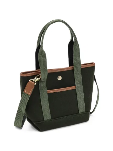 Geantă shopper Rue De Verneuil din piele verde