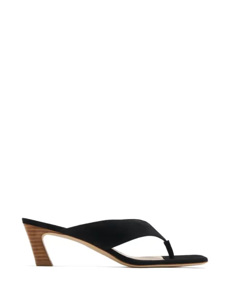Chiloți tanga Stuart Weitzman din piele de căprioară negru