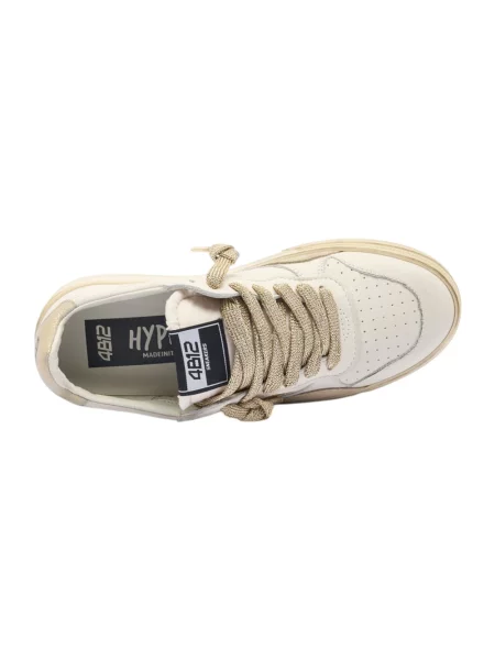 Sneakersy 4b12 skórzane białe