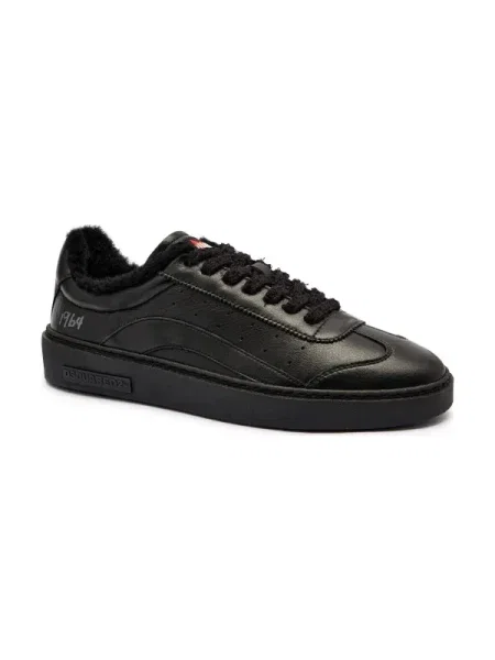 De piele sneakers Rider | shearling negru