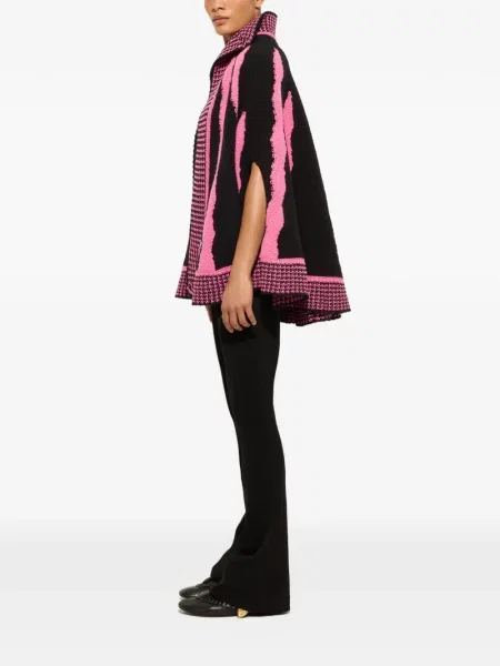 Geacă Pucci de lână cu imagine negru