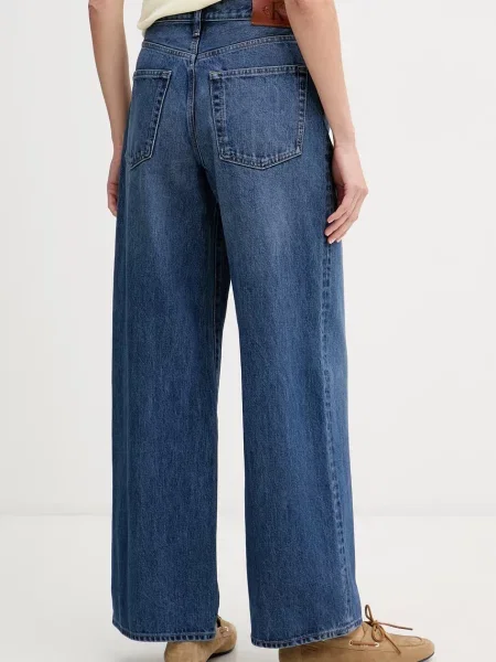 Calvin Klein Jeans jeansy wide leg granatowe