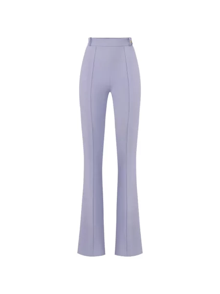 Pantaloni Elisabetta Franchi evazate cu autograf violet
