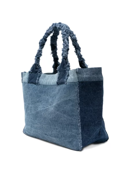 Geantă shopper Ganni albastru