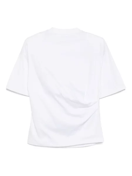 Tricou Jnby plisat alb