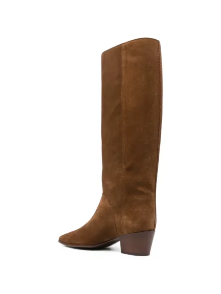 Botine Casadei din piele de căprioară maro