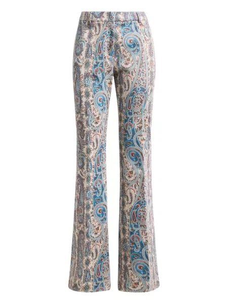 Pantaloni Etro cu model paisley din jacard