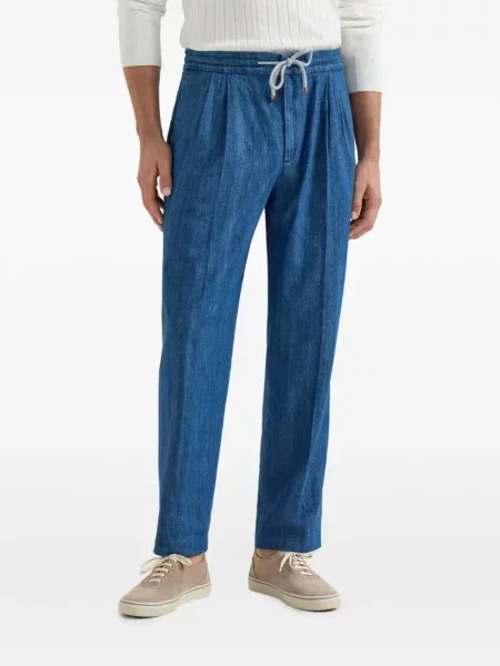 Pantaloni Brunello Cucinelli albastru