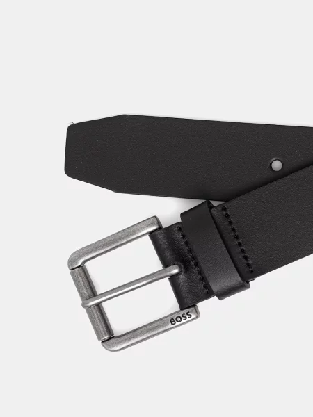 Кожаный ремень Boss с ремешками