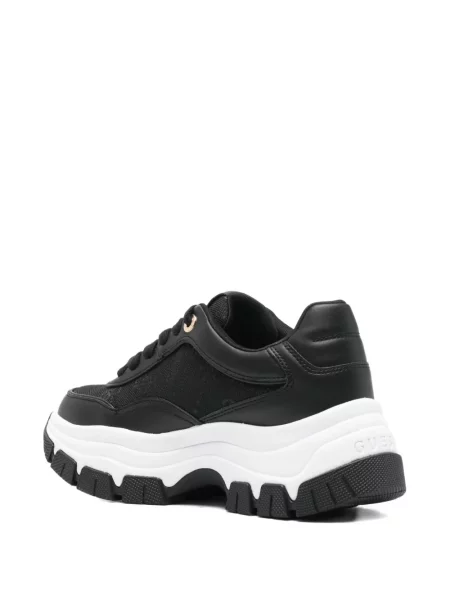 Sneakerși Guess cu autograf negru