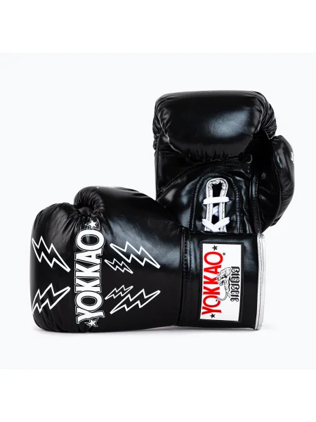 Mănuși de box pentru bărbați YOKKAO Stadium Lace Up black negru