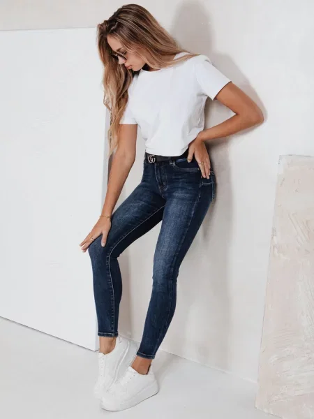 Jeansy skinny Dstreet granatowe