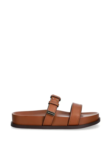 Papuci Armani Exchange din piele cu cataramă