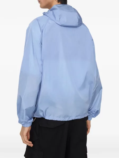 Geacă Burberry cu glugă albastru