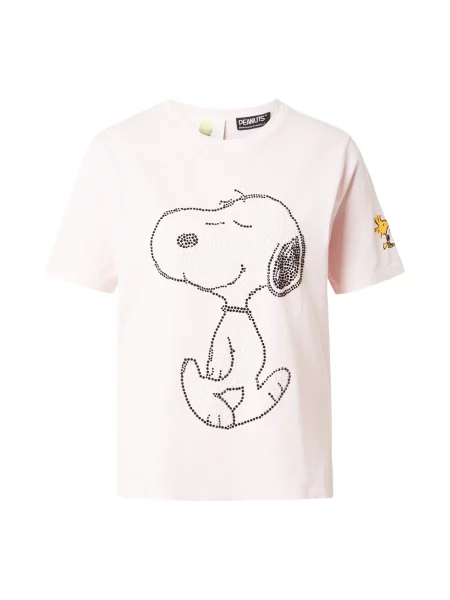 PRINCESS GOES HOLLYWOOD Tricou Snoopy Smile More roz / negru alb