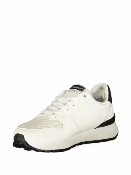 Sneakerși Avirex cu imagine plasă alb