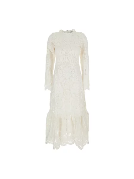 Sukienka Sea Ny z naszywkami garniturowa biała