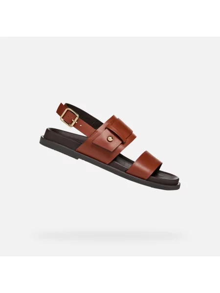 Geox sandale de piele D ADELASH negru