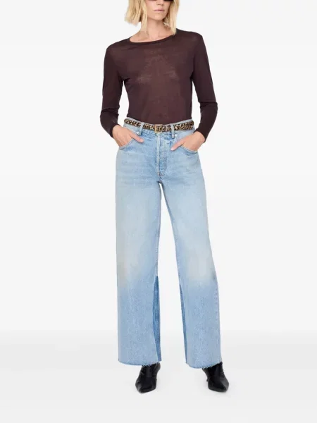 Curea Anine Bing cu imagine cu model leopard maro