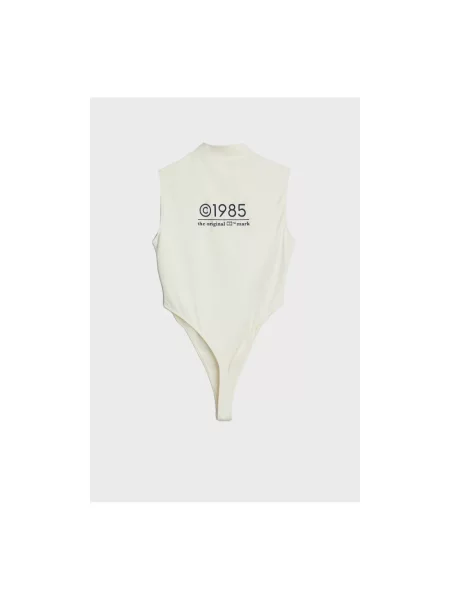 Body Tommy Jeans ze stretchu biały