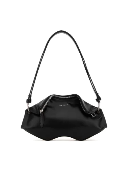 Kopertówka Alexander Mcqueen skórzana czarna